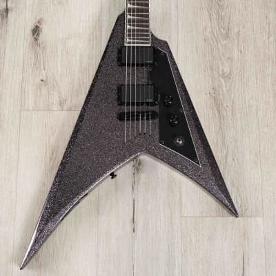 ESP LTD KH-V Kirk Hammett Signature Guitar, Ebony Fretboard, Black Sparkle image 1