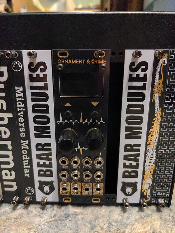 After Later Audio Micro Ornament & Crime (uO_C) Eurorack Module - Custom  Black & Gold Panel - Black