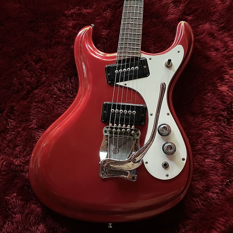 c.1968- Mosrite Avenger Firstman MIJ Vintage Guitar “Candy Apple Red” |  Reverb UK