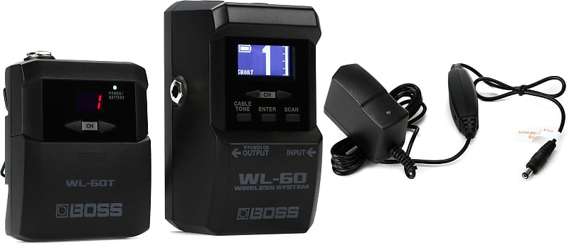 Boss WL-60 Guitar Wireless System Bundle with Roland PSA-120S 9v