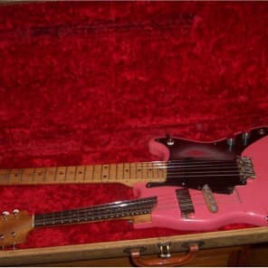 crazed / demented 1956 Fender Musicmaster / mandocaster doubleneck pink image 3