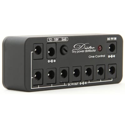 One Control Micro Distro Ultra-Compact Pedal Board Tiny Power Distributor w/Cables image 2