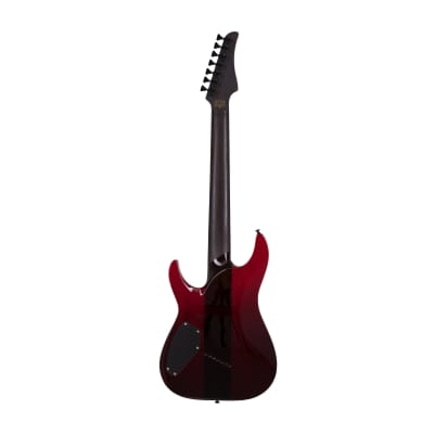 Schecter Reaper-7 Elite Multiscale 7-String Electric Guitar with Quilted Mahogany Body (Right-Handed, Blood Burst) image 3