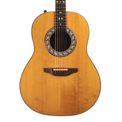 Ovation Balladeer 1612 Electro Acoustic Guitar, Natural with Hard Case for sale