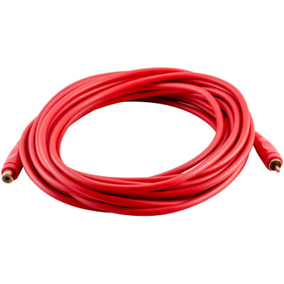 25 Foot Red RCA Male to RCA Female Audio Extension Cable AV RCA Extender Cord image 2