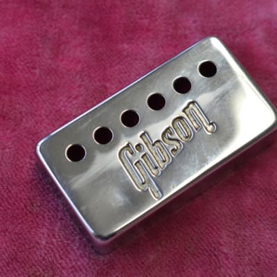 Vintage 1970's Gibson Embossed PAF Humbucking Neck Pickup Cover 1972 1973  ES-335 | Reverb