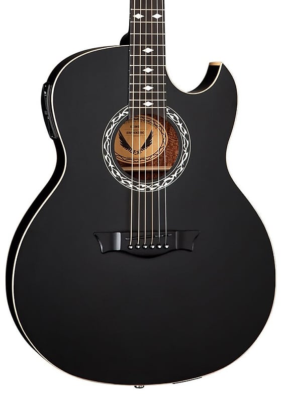 Dean EX BKS Exhibition Acoustic-Electric Guitar Black Satin image 1