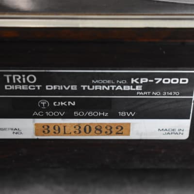 Kenwood Trio KP-700D Direct Drive Turntable in Very Good Condition image 17