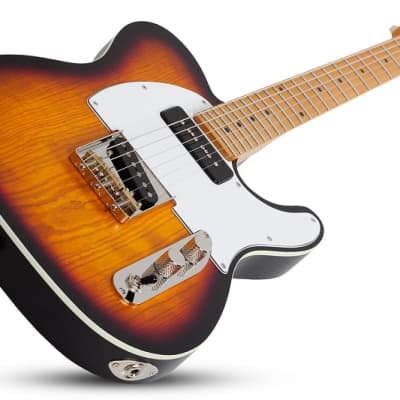 Schecter PT Special Solid Body Electric Guitar 3-Tone Sunburst image 11