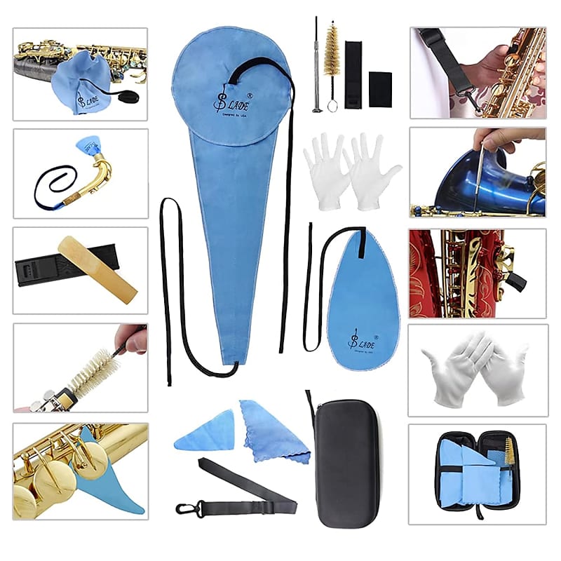 Saxophone Cleaning Kit With Case Included Thumb Rest Cushion | Reverb