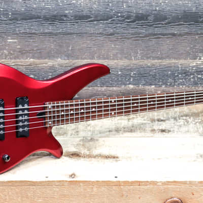 Yamaha RBX375 Double Coil Pickups Candy Apple Red 5-String