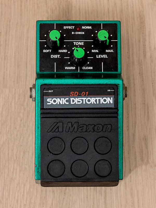 1980s Maxon SD-01 Sonic Distortion Overdrive Vintage Japanese Guitar  Effects Pedal