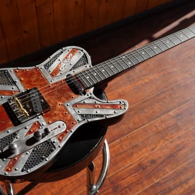 AIO Custom Art Electric Guitar - British Flag w/Gator Hard Case image 15
