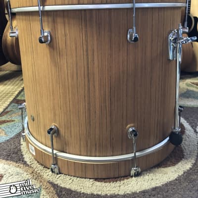 Ludwig Signet 105 GigaBeat 3-Piece 12 / 14 / 20" Drum Shells Pack Natural Teak 3pc image 5