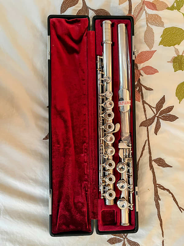 Yamaha Flute 385 II 1990's - Solid Silver Head Joint, Silver | Reverb