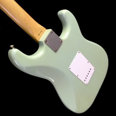 LEFTY! Vintage Fender Japan 1980s MIJ Surf Green MJT Nitro Lacquer Relic Guitar image 6