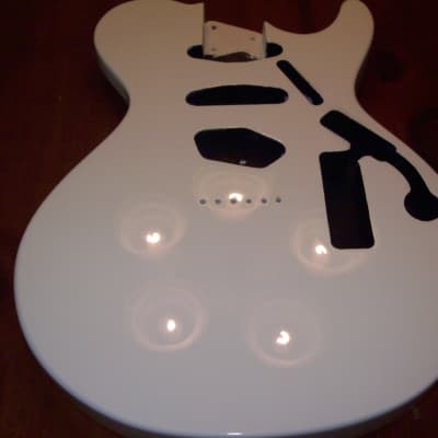 NOS LP/Tele/Strat style hybrid guitar body  Olympic White Gloss image 1