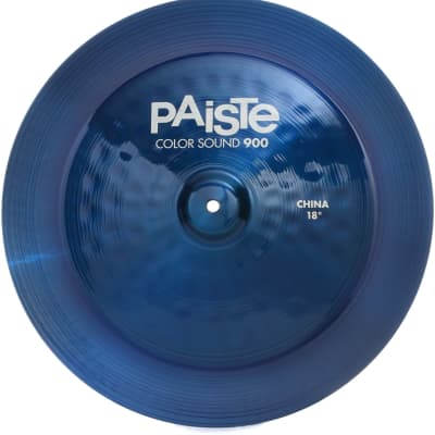 Paiste 14 inch Color Sound 900 Blue Sound Edge Hi-hat Cymbals  Bundle with Paiste 18 inch Color Sound 900 Blue China Cymbal image 2