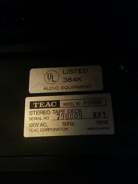 TEAC X-2000R REEL TO REEL TAPE RECORDER