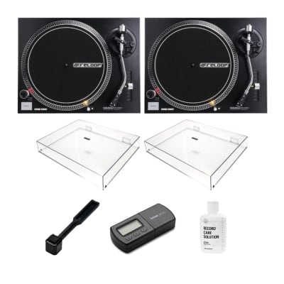 Reloop RP-2000 mk2 Direct Drive Turntable Bundle with Dust Cover and  Anti-Static Record Brush (3 Items)