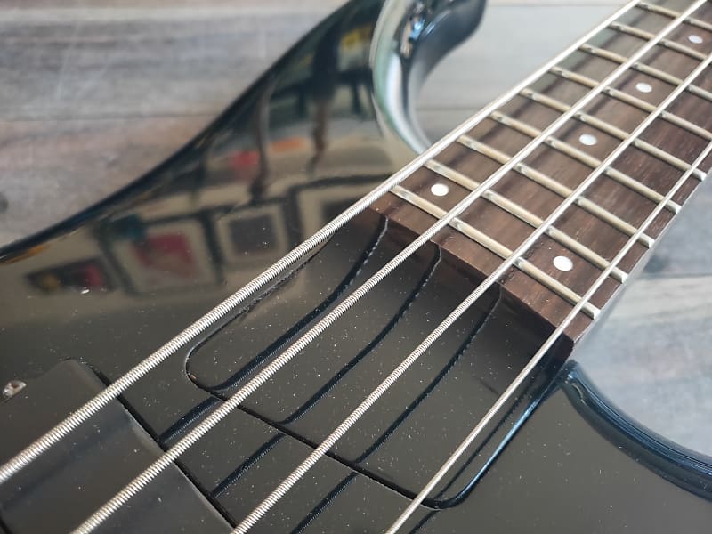 1990's Fernandes Japan SWB-75 Spector Style Bass (Black) w