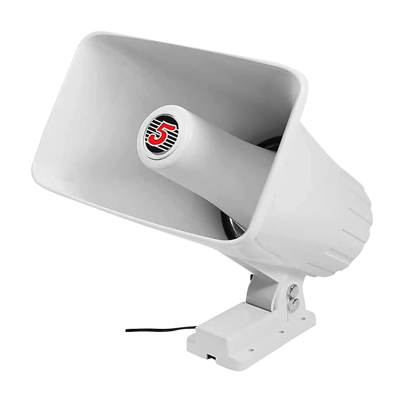 5 Core PA Speaker 5 x 8&quot; 65W Bull Horn Loud Audio Outdoor Speakers System 8Ohm Reflex Megaphone  			