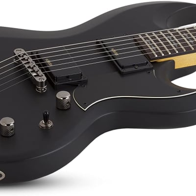 Schecter Demon  S-II Electric Guitar, Satin Black 3664 image 6