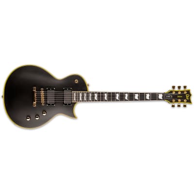 ESP LTD EC-1000 Guitar, Macassar Ebony Fretboard, Vintage Black image 10