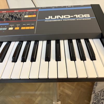 Roland Juno-106 61-Key Programmable Polyphonic Synthesizer 1984 - 1985 - Black image 8