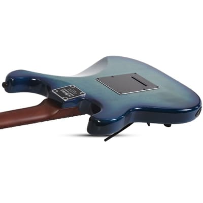 Schecter Traditional Pro Guitar Transparent Blue Burst image 6