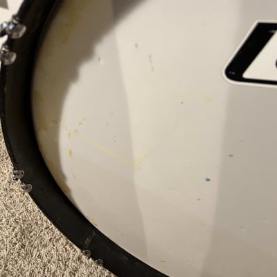 Ludwig 10" x 26" Scotch Marching Bass Drum 60s - White Marine Pearl image 8