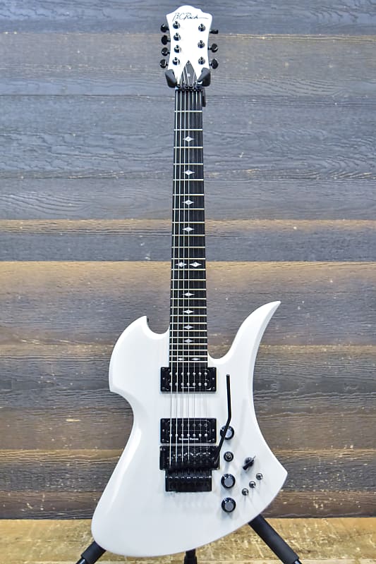 B.C. Rich Mockingbird ST7 Floyd Rose 7-String Pearl White Electric