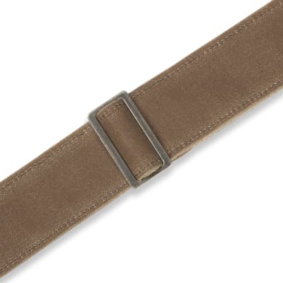 Levys 2 Inch Waxed Canvas Guitar Strap Tan image 2