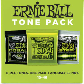 Ernie Ball 3331 Tone Pack Slinky/Cobalt/M-Steel Electric Guitar Strings (10-46)