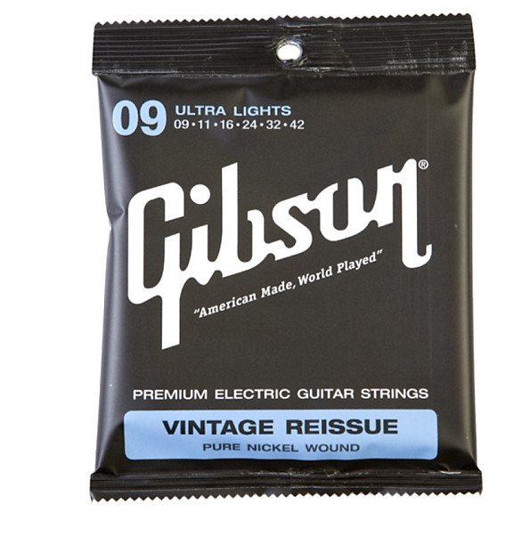 Gibson SEGVR9 Vintage Reissue Electric Guitar Strings - Ultra Light (9-42) image 1