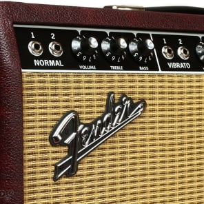 Fender '65 Deluxe Reverb 22-watt 1x12" Tube Combo Amp - Limited Edition Wine Red image 7