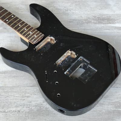 1990's Kramer Japan (by Tokai) LH Left Handed NOS Superstrat Body/Neck (Black) image 1