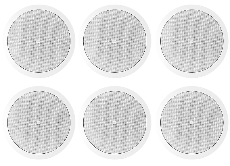 (6) JBL Control 26C 6.5&quot; 150 Watt In-Ceiling White Home Theater Speakers 16-ohm  			