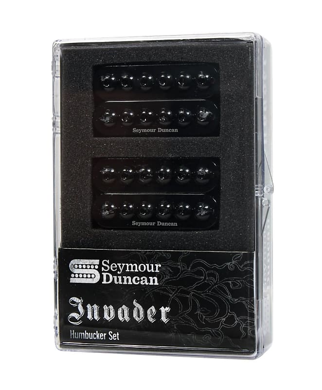 Seymour Duncan 11108-31-B Invader Bridge/Neck Pickup Set - Black image 1