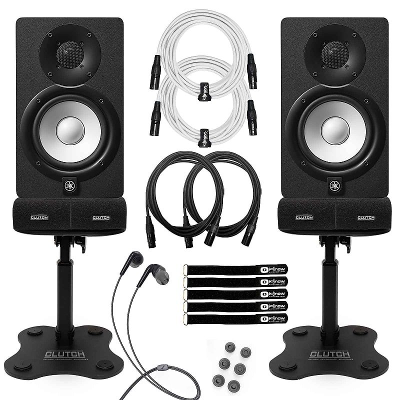 Yamaha HS5 5" Powered Studio Recording Monitor Speakers Pair w Desktop Stands image 1