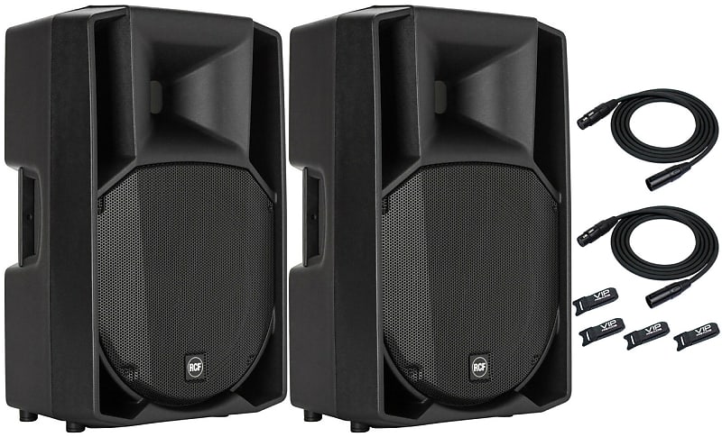 2x RCF ART 715-A MK5 15" Active / Powered Live Sound 2-Way Speaker w/ DSP 1400W + Cables image 1