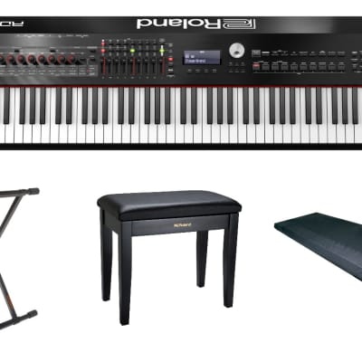 Roland RD-2000-K 88-Key Hammer Action Piano with Essential Accessory Bundle