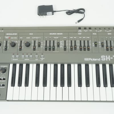 Roland SH-101 Monophonic Analog Synthesizer Keyboard Perfect Working w/ 100-240V PSU