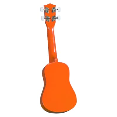 Diamond Head DU-103 4-String Soprano Ukulele, Uke with Gig Bag - Orange image 3