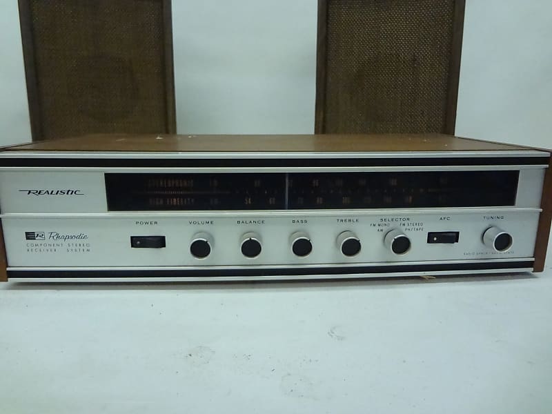 Realistic 12-1470 Stereo System Complete Set 1970&#039;s Silver - Tested, Works  			