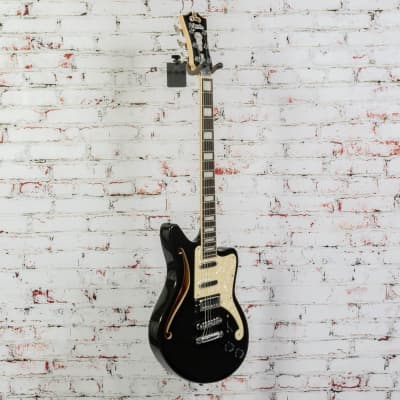 D'Angelico Premier Bedford SH Electric Guitar, Black Flake x4125 image 9