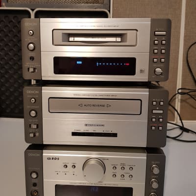Set DENON Minidisc DMD-M7 Receiver UDRA-M7 Tape Deck DRR-M71998 - Grey Metal image 3