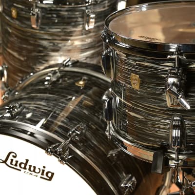 Ludwig Classic Maple 13/16/22 3pc. Drum Kit Vintage Black Oyster image 2