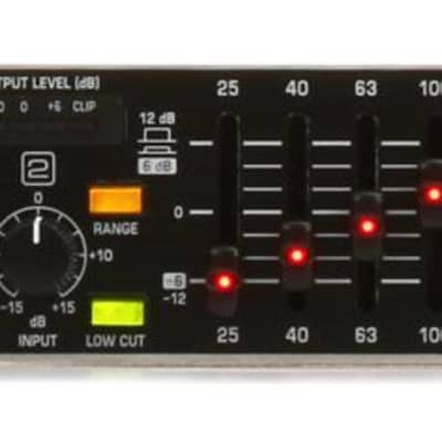 Behringer Ultragraph Pro FBQ1502HD 15-band Stereo Graphic EQ with FBQ Feedback Detection  Bundle with Pro Co EXM-1.5 Excellines XLR-XLR Patch Cable - 1.5 foot image 1