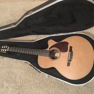 Takamine NP-65C classical electric guitar 1993 Natural solid cedar and rosewood guitar Japan very good with hard case image 3